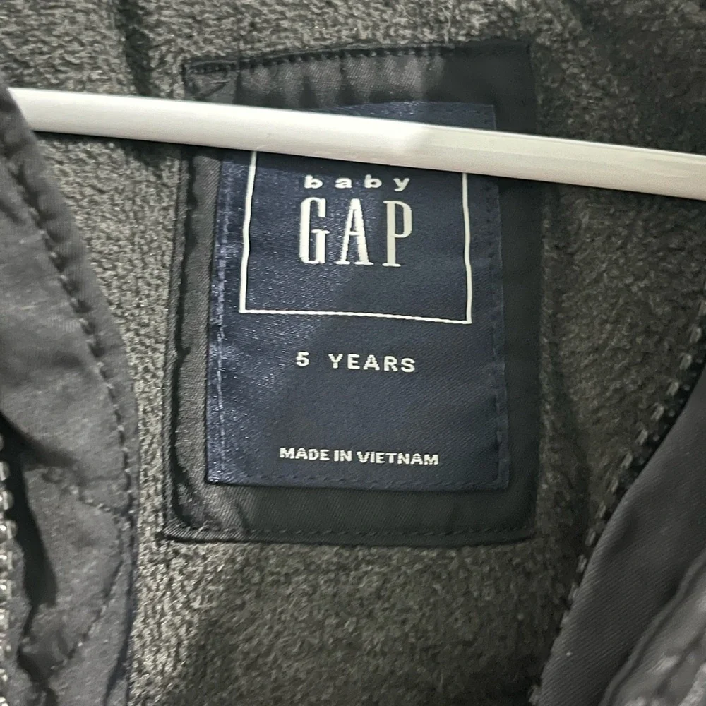 GAP Kids Black Puffer Jacket with Hood